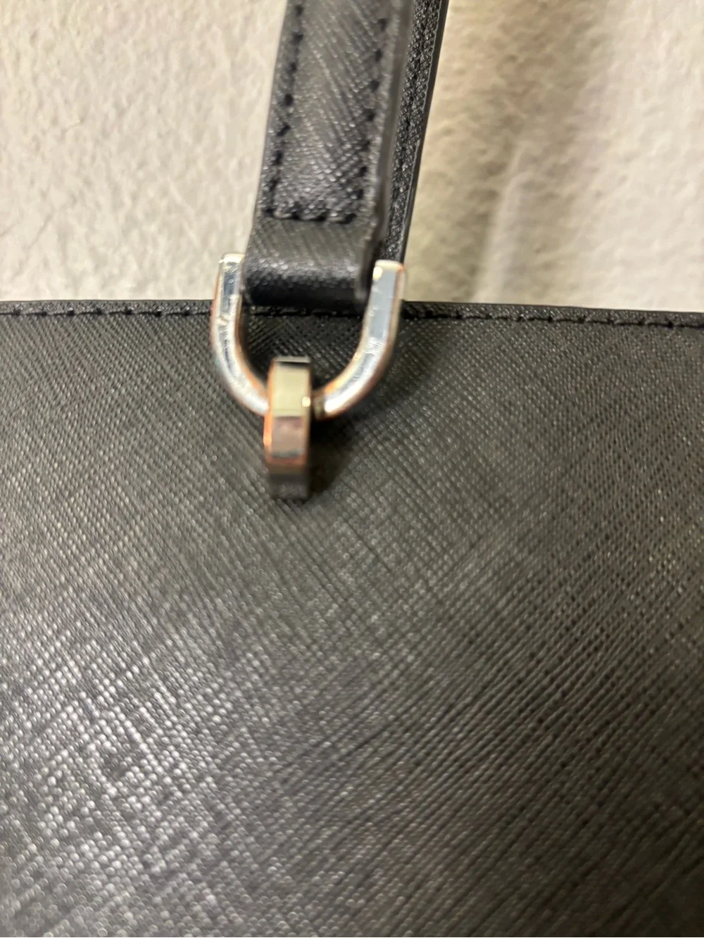 Michael Kors Black Tote with Gold Plate